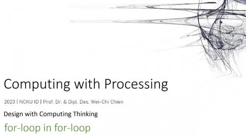 Processing 09 for loop in for loop