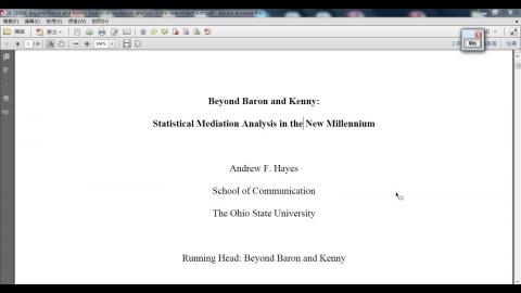 SEM (W12L2) Mediation effect II (Single mediator)