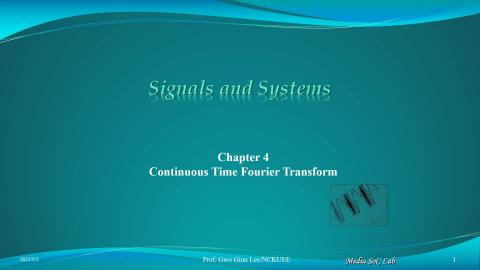 訊號與系統 Signals and Systems-20230502