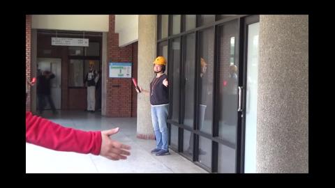 108年下半年度雲平大樓自衛消防編組演練避難引導