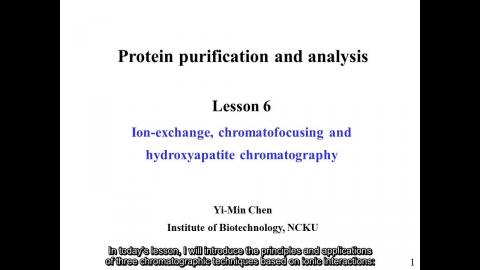 蛋白質: IEC & hydroxyapatite chromatography - 英文字幕版 250226