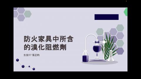 (63992)D1131202-8_1131TIDL生活中的毒物(課調老師:生理所張雅雯教授)_生技系張芷昀_113.12.2_防火家具中所含的溴化阻燃劑