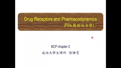 1131藥理學(課調老師:張惠華教授)_113.9.24張雅雯教授授課_Pharmacodynamics (1)