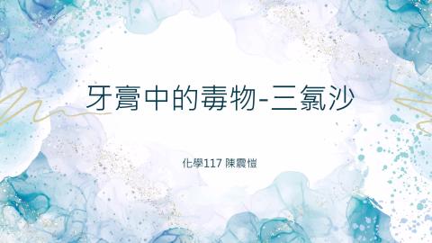 (66195)D1140526-2_1132TIDL生活中的毒物(課調老師:生理所張雅雯教授)_化學系陳震愷_114.5.26_牙膏中的危害：三氯沙
