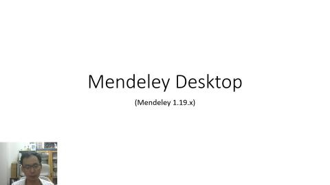 論文管理與Mendeley Desktop (Mendeley 1.19.x)說明