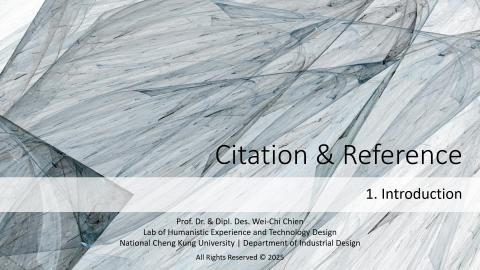 Citation & Reference - 1 introduction